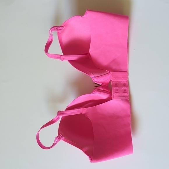 Victoria Secret Lined Perfect Coverage Bright Hot Pink Bra Size 34D Barbie core - Picture 12 of 12